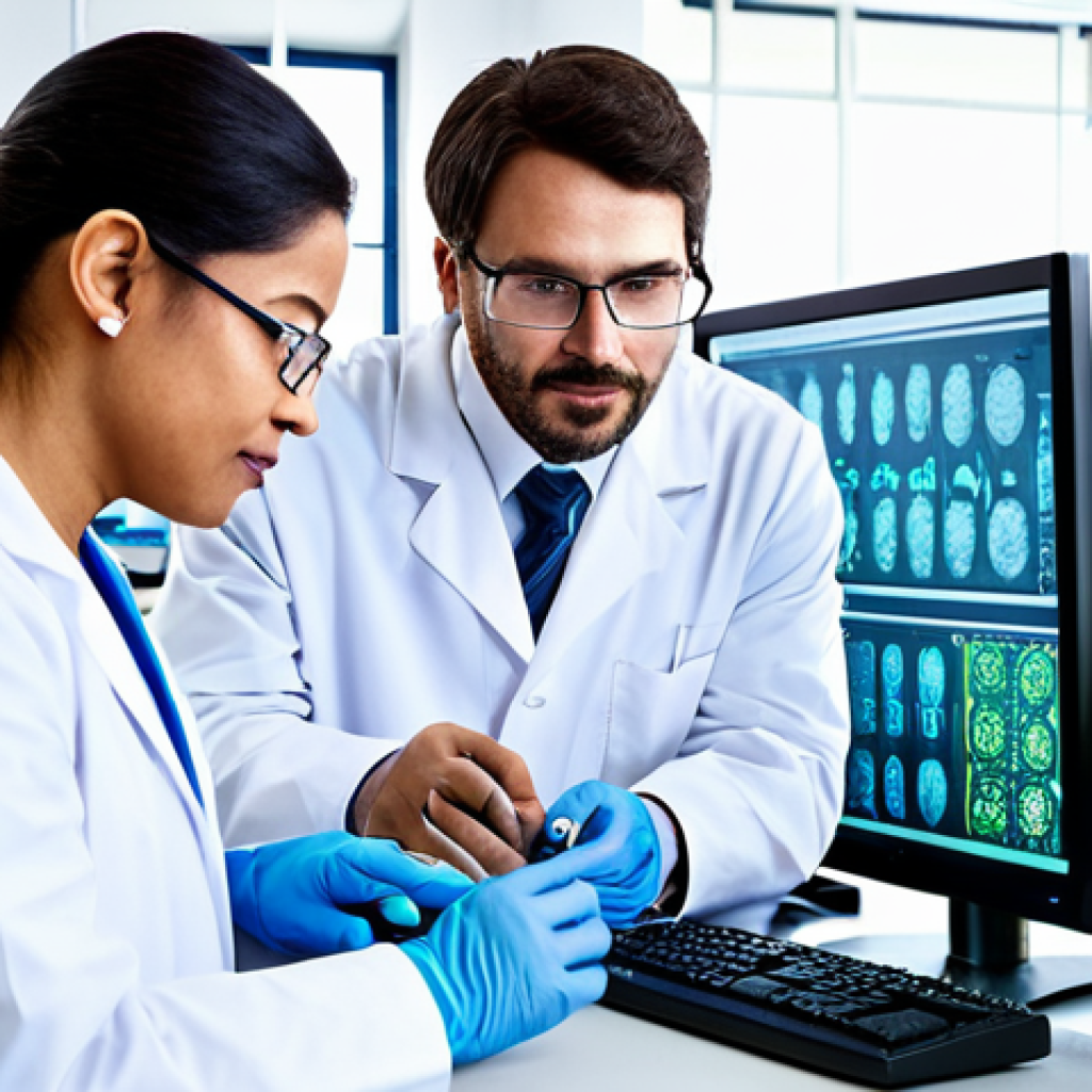 Pharmaceutical Innovation**

"A diverse team of scientists in a modern, brightly lit laboratory, collaborating on drug discovery, examining molecular structures on a computer screen, fully clothed in professional lab attire, safe for work, appropriate content, perfect anatomy, natural proportions, professional, well-formed hands, proper finger count, family-friendly, pharmaceutical innovation concept."

**