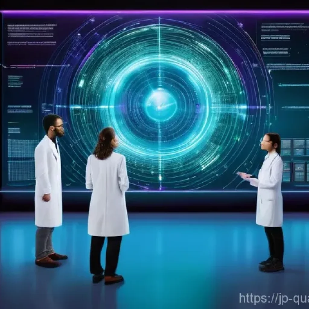 양자화학의 모형 및 시뮬레이션 - **Prompt 1: "Quantum Computing Unleashed"**
    A futuristic, brightly lit research lab with clean, ...