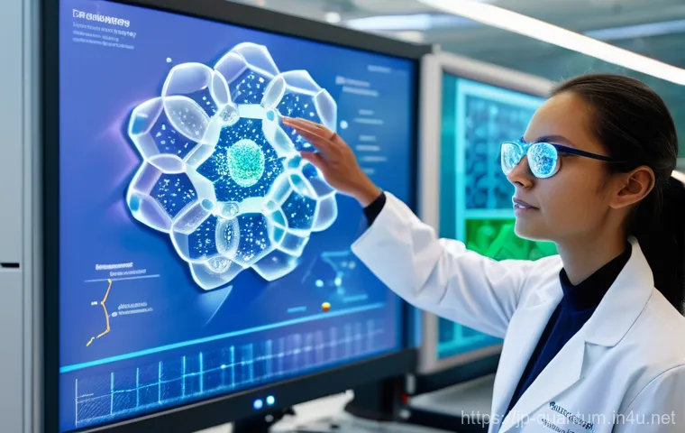 양자화학의 모형 및 시뮬레이션 - **Prompt 1: "Quantum Computing Unleashed"**
    A futuristic, brightly lit research lab with clean, ...