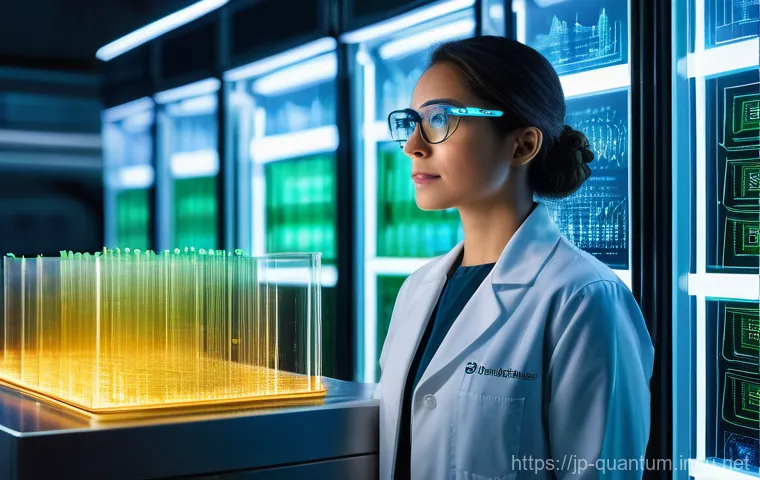 양자컴퓨터의 시장화 전망 - **Prompt:** A highly detailed, hyperrealistic image of a cutting-edge quantum computer in a pristine...