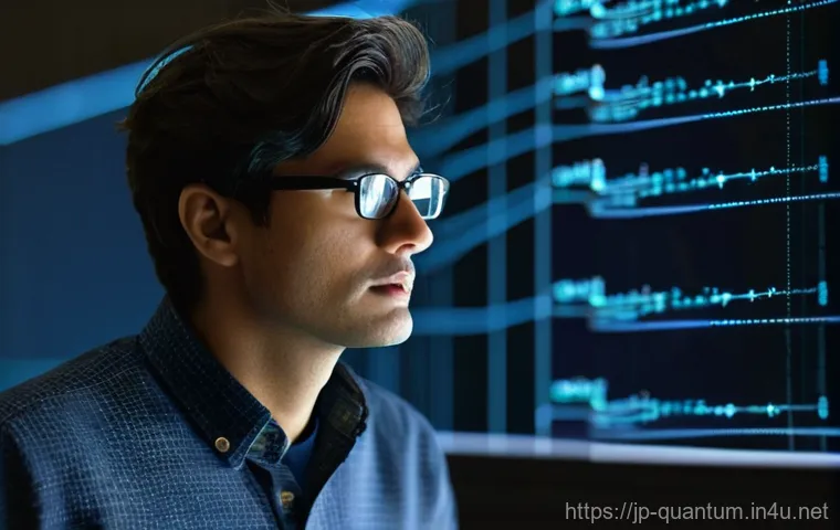 양자컴퓨터 소프트웨어 개발 - **Prompt Title: Quantum Harmony: A Developer's Vision of the Future**

    A vibrant, futuristic sce...